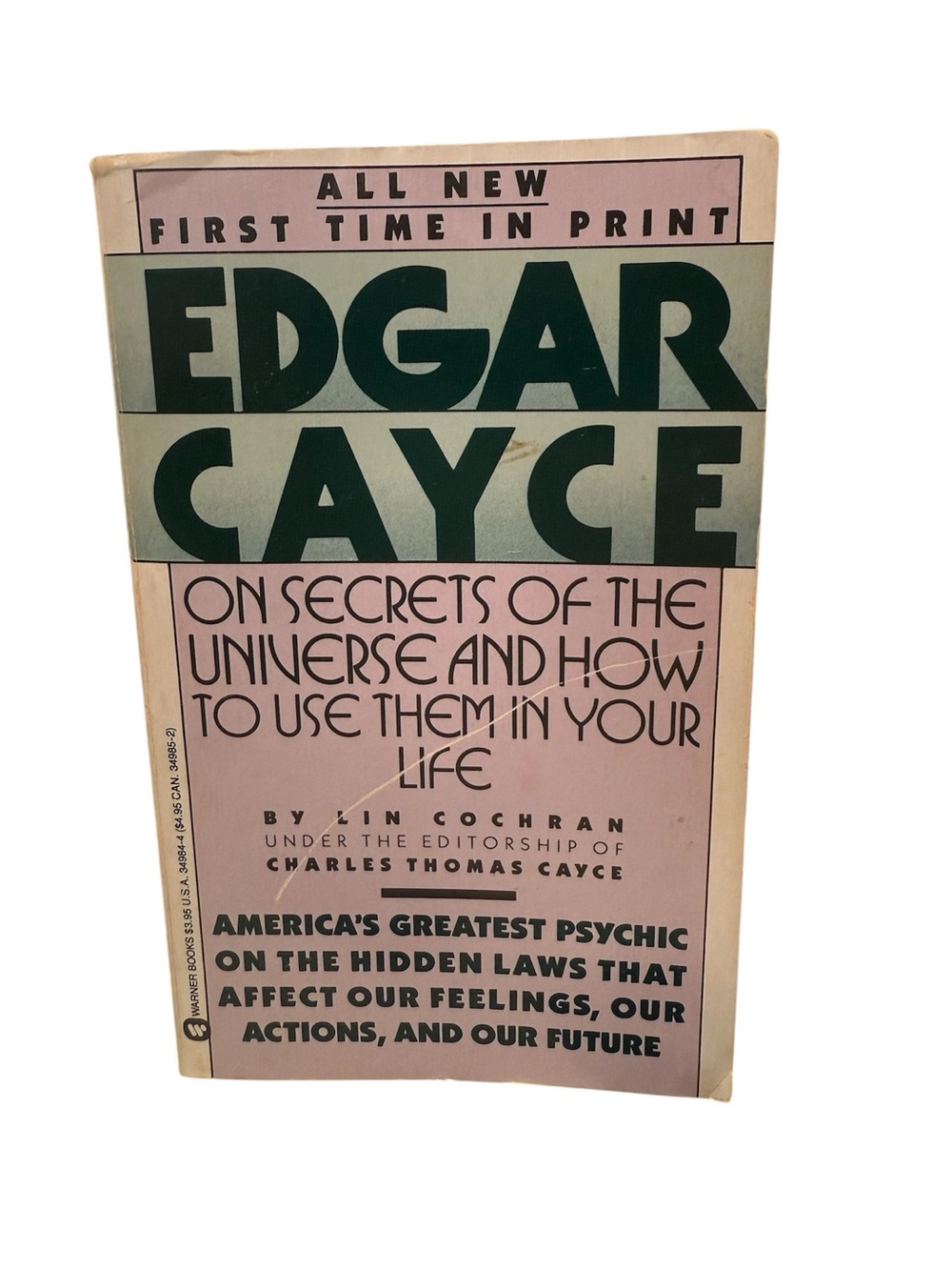 Edgar Cayce Secrets of the Universe Lin Cochran 1st Printing 1989 Paperback Rare
